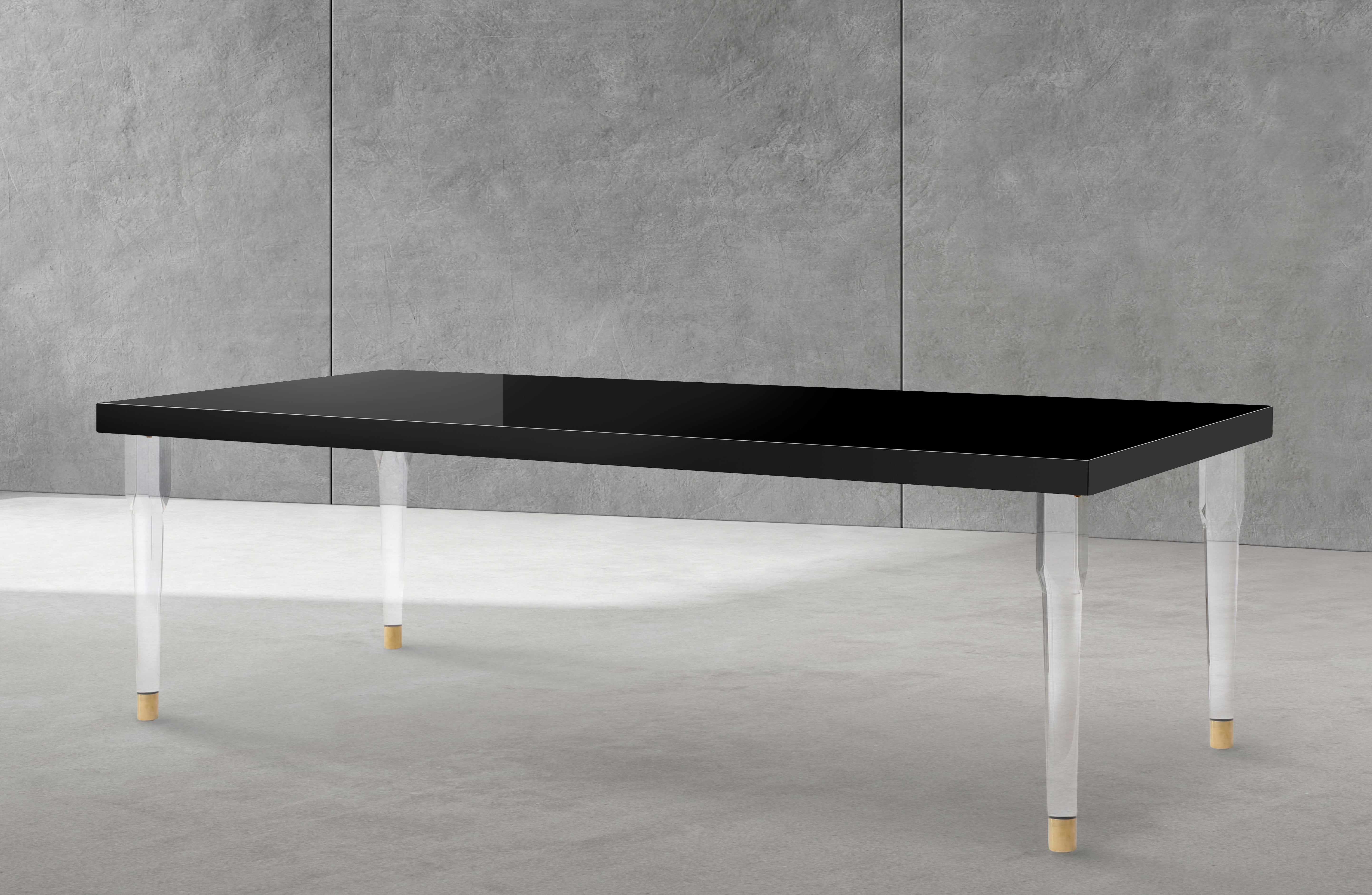 Bethany Black Dining Table - Modern 6-Seater Wooden Table for Kitchen & Dining Room | Perfect for Family Gatherings & Dinner Parties