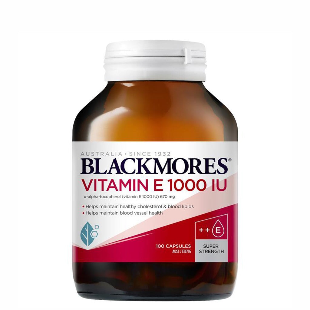 Blackmores Natural Vitamin E 1000IU Supplement - Supports Skin Health & Immune System - Perfect for Daily Wellness & Antioxidant Protection