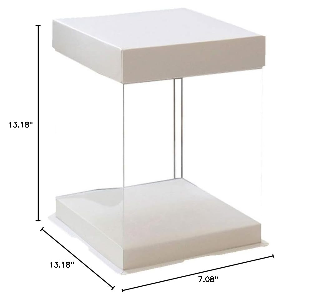 Hemoton 12-Inch Clear Plastic Cake Storage Box - Transparent Birthday Cake Container for Desserts, Flowers & Pastries | Perfect for Bakery, Party, Gift Wrapping & Food Display