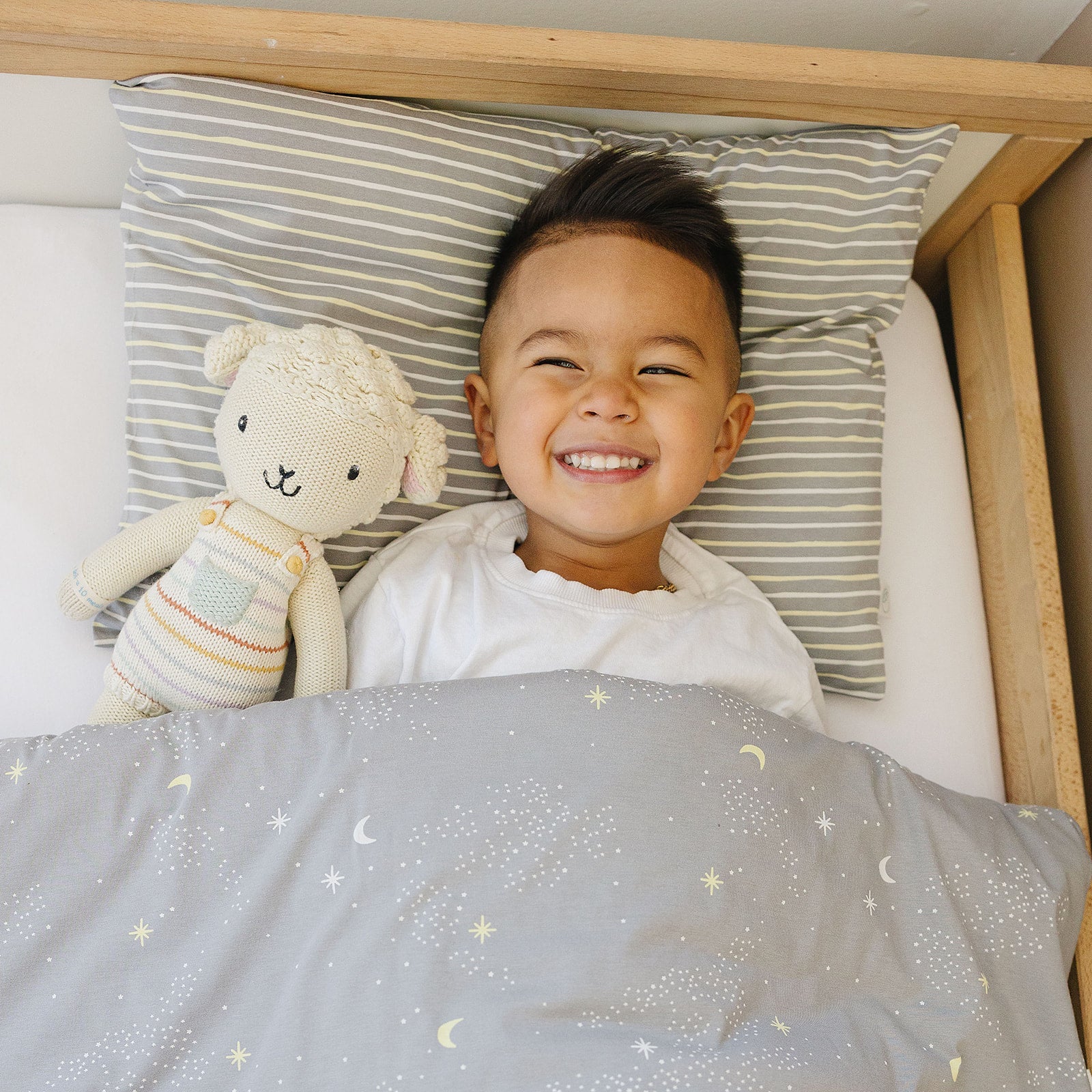 Ecolino® 100% Organic Cotton Duvet Cover for Crib & Toddler - Milky Way Design | Soft & Breathable Baby Bedding for Nursery & Kids Room