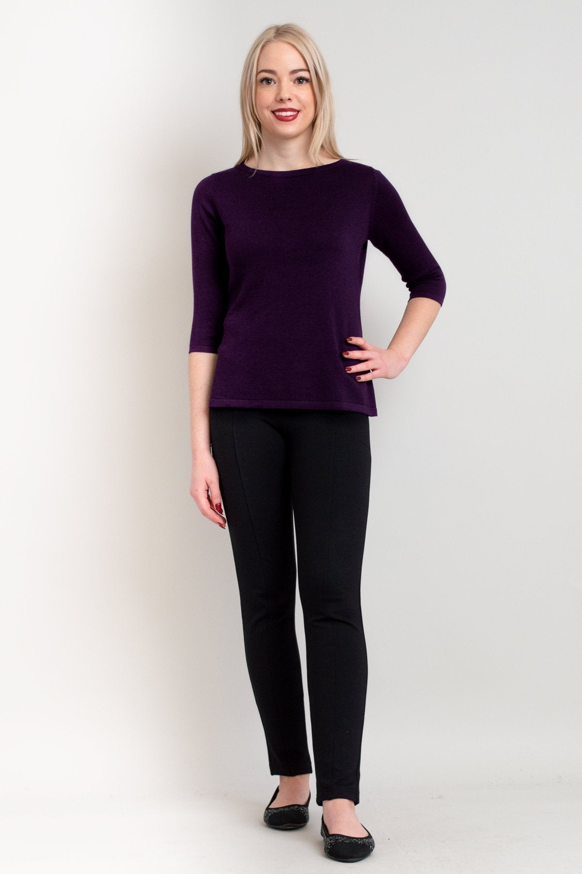 Betula Sweater - Soft Bamboo Cotton Blend in Royale Color | Women's Casual Knit Pullover for Fall & Winter | Perfect for Office, Date Night and Cozy Evenings