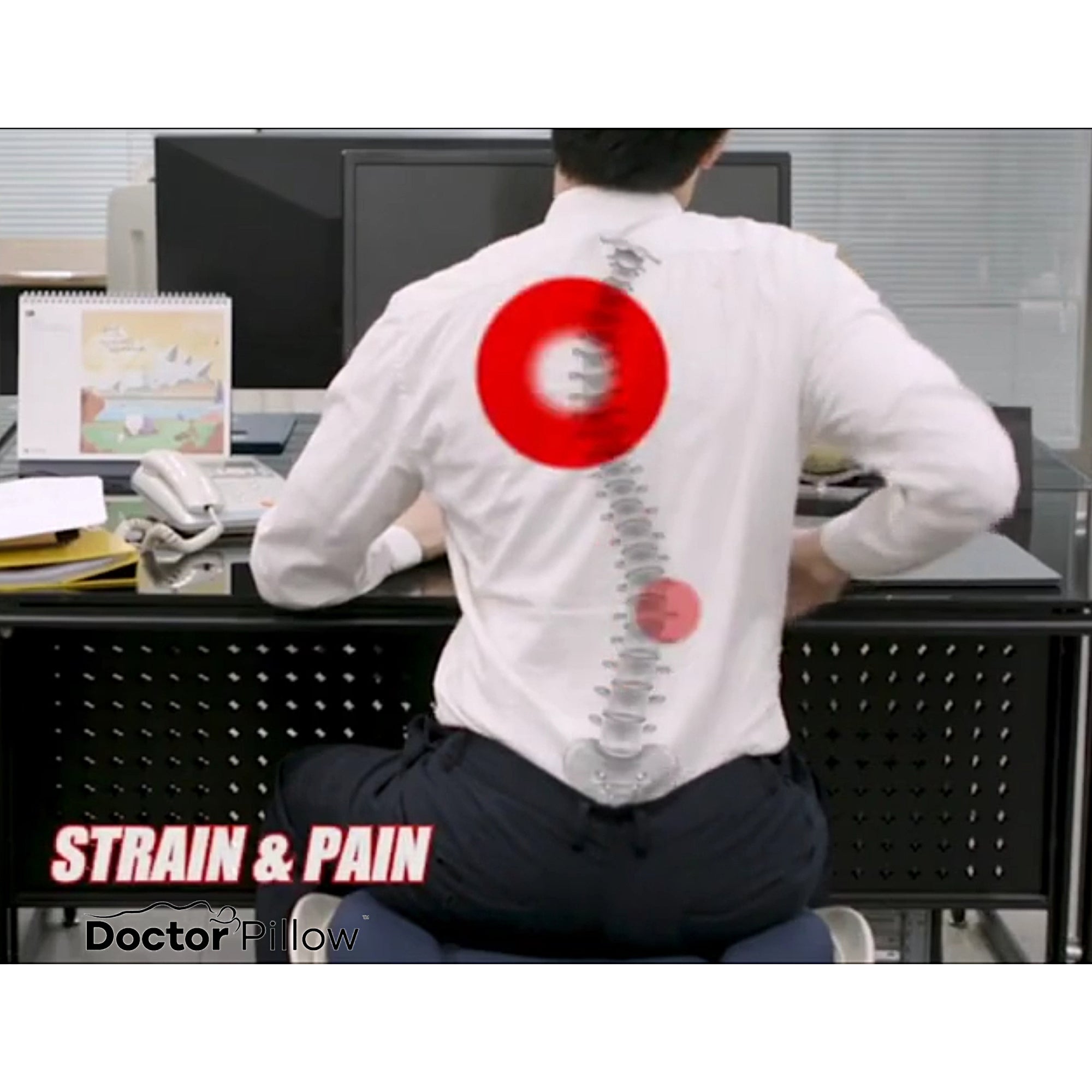 POSTURE PRO LUMBAR SUPPORT ULTIMO - Premium Ergonomic Back Support Cushion for Office Chairs & Car Seats - Relieve Lower Back Pain - Ideal for Home, Office & Long Driving (Regular $199.99, Now $99.99)