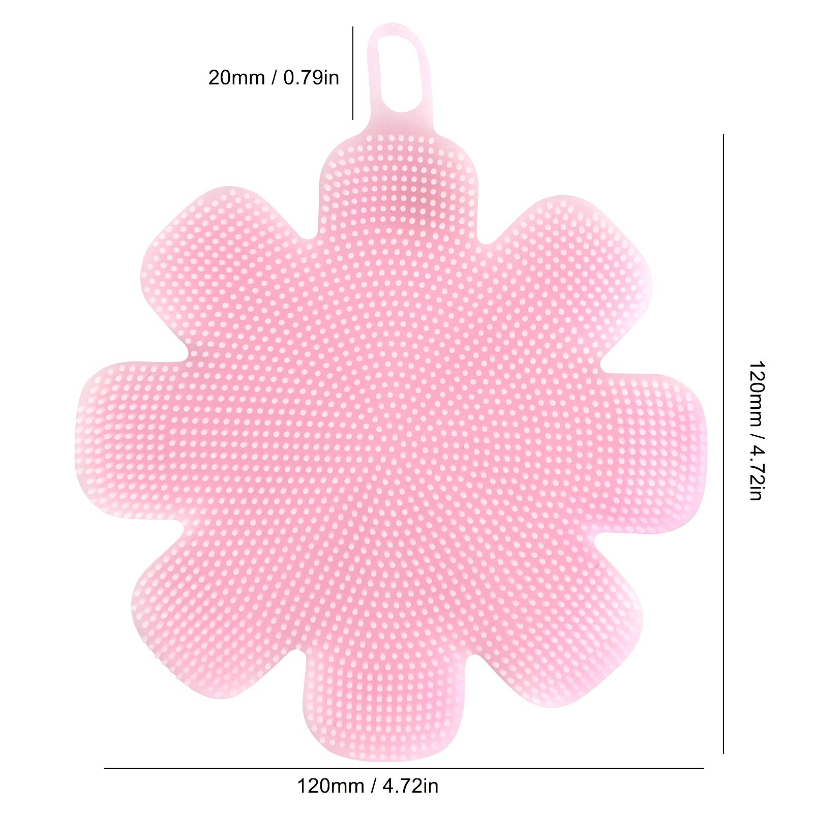 2Pcs Silicone Dish Washing Brushes - Multifunctional Flower Scrubber & Soap-Shaped Dishwashing Brush Set for Kitchen Cleaning - Perfect for Pots, Pans, Dishes & Delicate Glassware