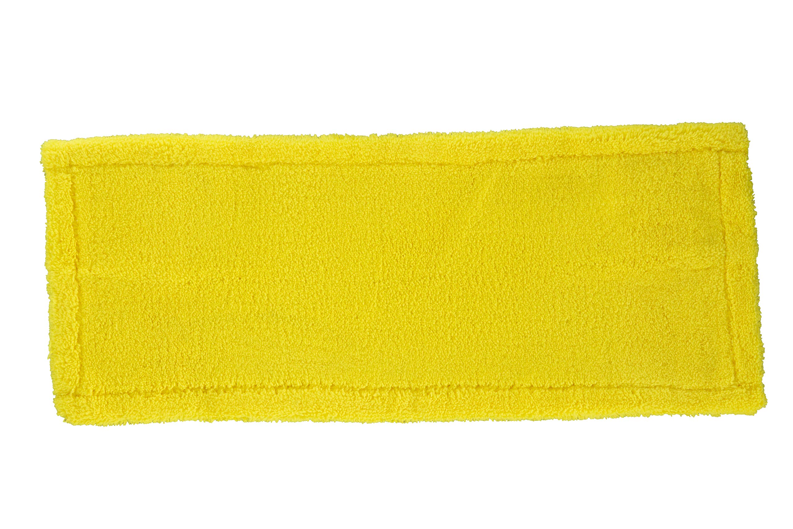 Quickie Microfiber Mop Replacement Head - Machine Washable Refill for Quickie Mops - Yellow - Works on Hardwood, Tile & Laminate Floors - Perfect for Kitchen, Bathroom & High-Traffic Area Cleaning