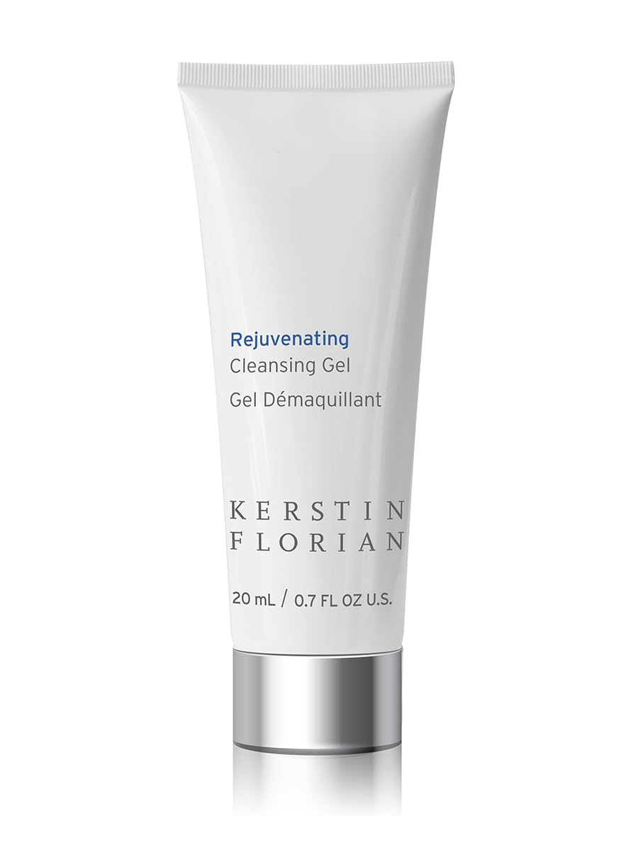 Kerstin Florian Rejuvenating Cleansing Gel - Travel Size Gentle Face Wash & Makeup Remover for Women | Clarifying & Brightening Formula Removes Dirt & Oils | Perfect for Travel, Gym & Daily Skincare Routine | 0.7 fl oz