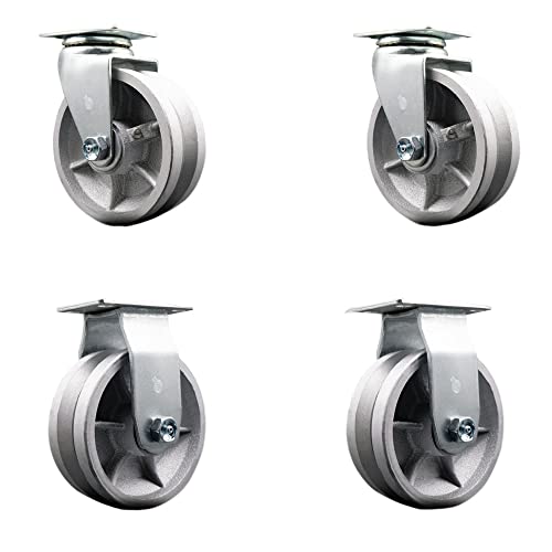 2 Swivel - 2 Rigid