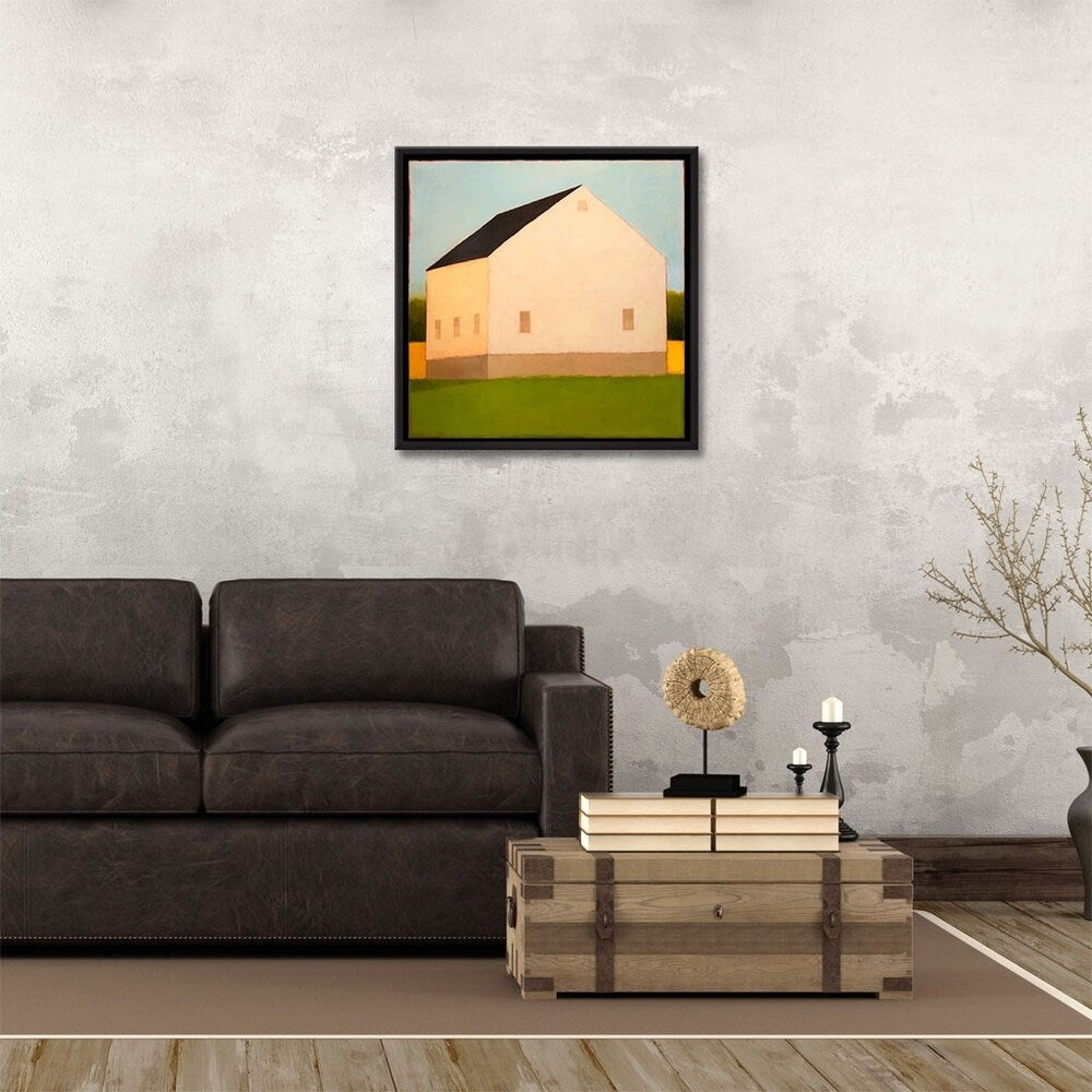 Big As a Barn Gallery Wrapped Floater Framed Canvas Wall Art - Modern Farmhouse Decor for Living Room, Bedroom & Office