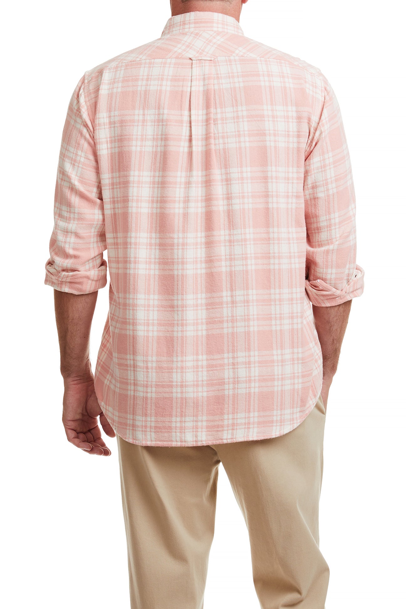 Chase Winter Rose Plaid Flannel Shirt for Men - Soft Warm Long Sleeve Button Down Shirt - Perfect for Casual Wear, Outdoor Activities, and Layering in Cold Weather