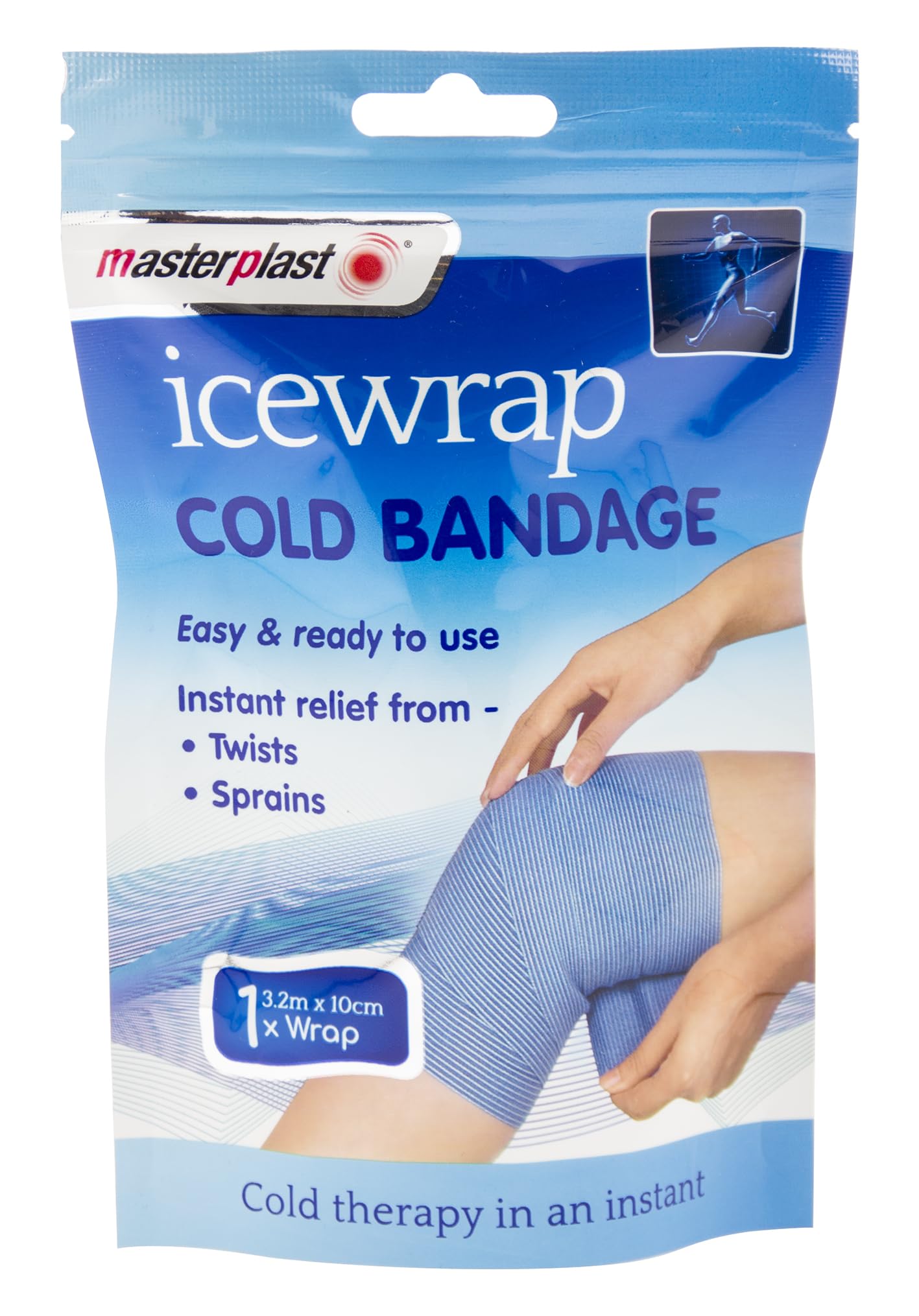 Master Plast Ice Wrap Cold Therapy Bandage for Pain Relief - Reusable Gel Ice Pack for Sports Injuries, Knee, Shoulder & Muscle Recovery