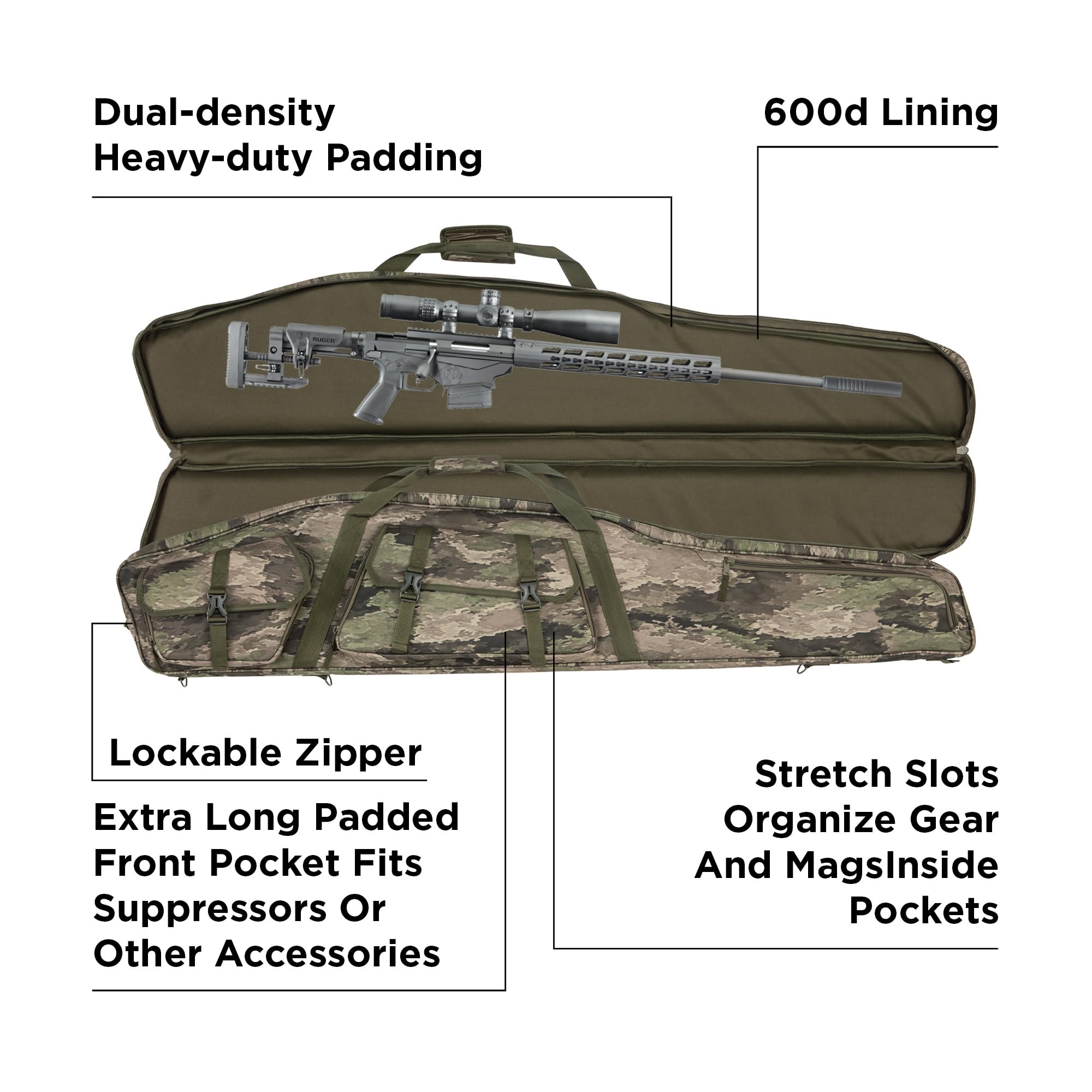 Allen Company 10938 Waterproof Hunting Gun Storage Case - Durable Rifle & Shotgun Protective Case for Transport & Storage | Perfect for Hunting Trips, Range Days & Firearm Safety