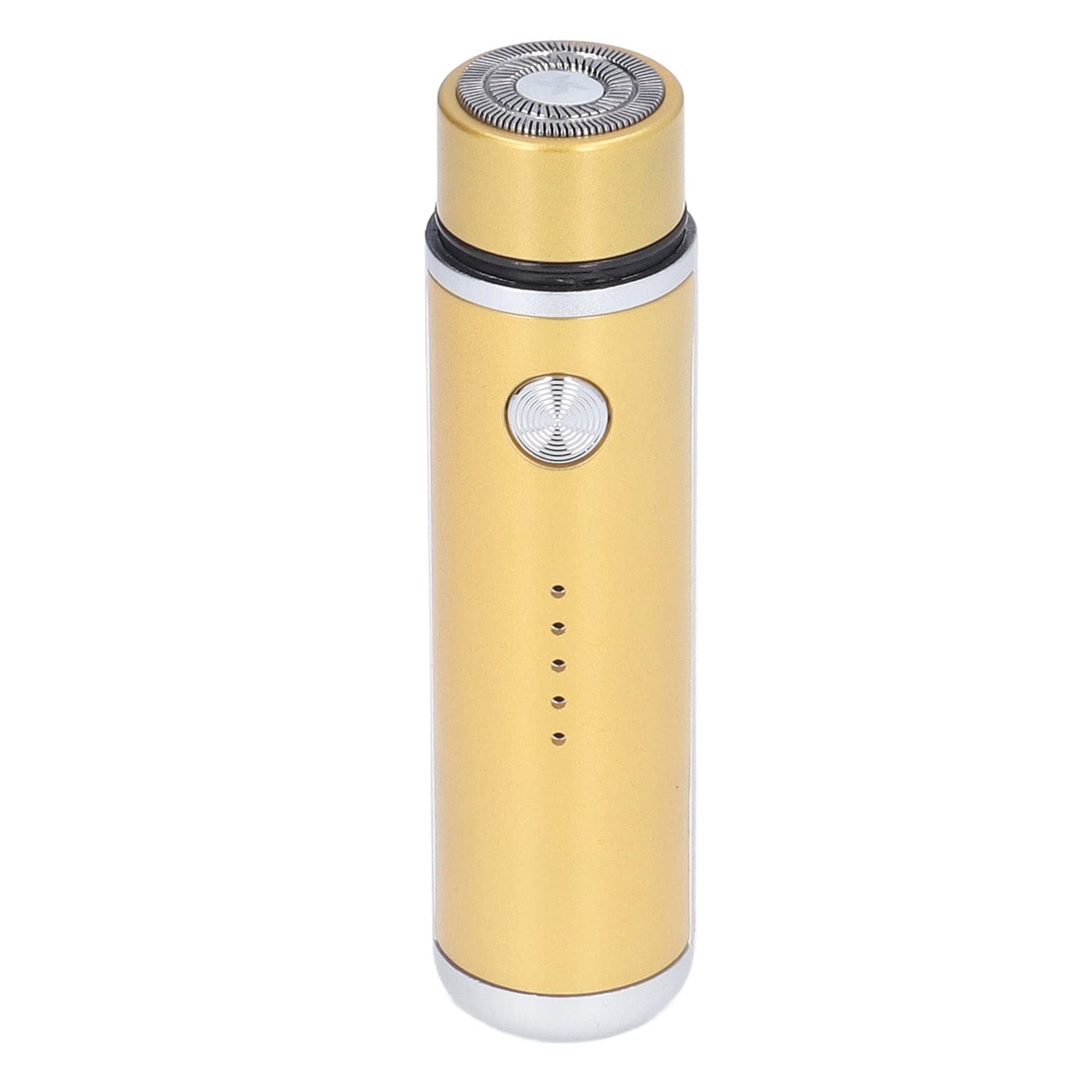 Portable USB Electric Mini Shaver for Men - Low Noise, Power Display, Gold - Perfect for Travel, Gym & Quick Grooming at Home or Office