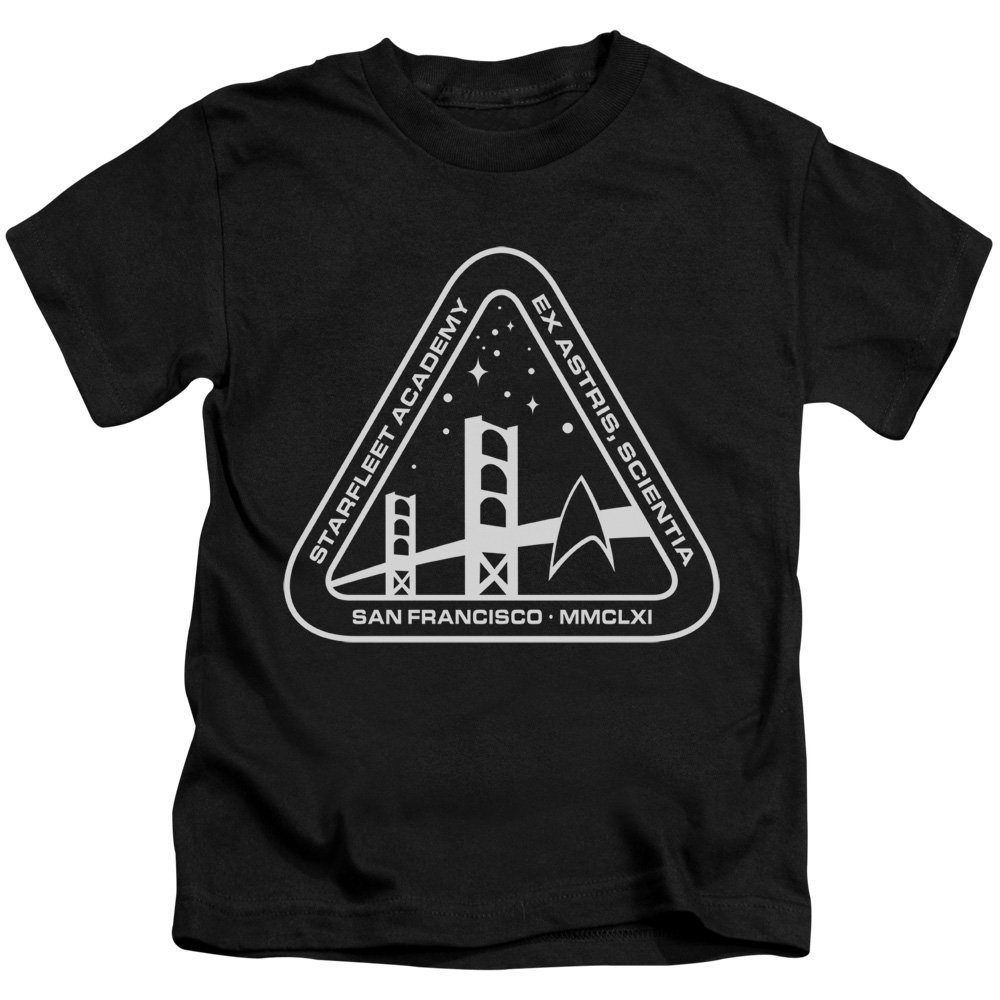 Star Trek Next Generation TV Series White Academy Logo Boys T-Shirt - Comfortable Cotton Tee for Kids, Cosplay & Sci-Fi Fans - Perfect for Halloween, Conventions & Everyday Wear