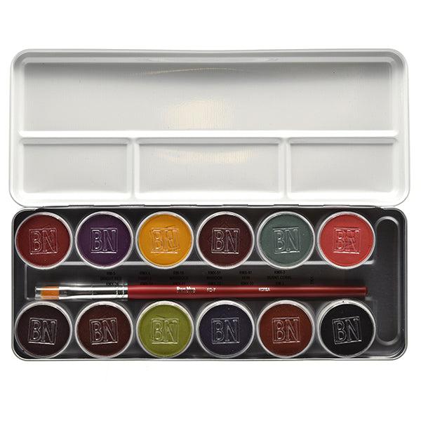 Ben Nye MagiCake Aqua Paint Palettes - Professional Water-Based Face & Body Paint for Halloween, Cosplay & Theater Makeup - Ideal for Artists & Makeup Enthusiasts