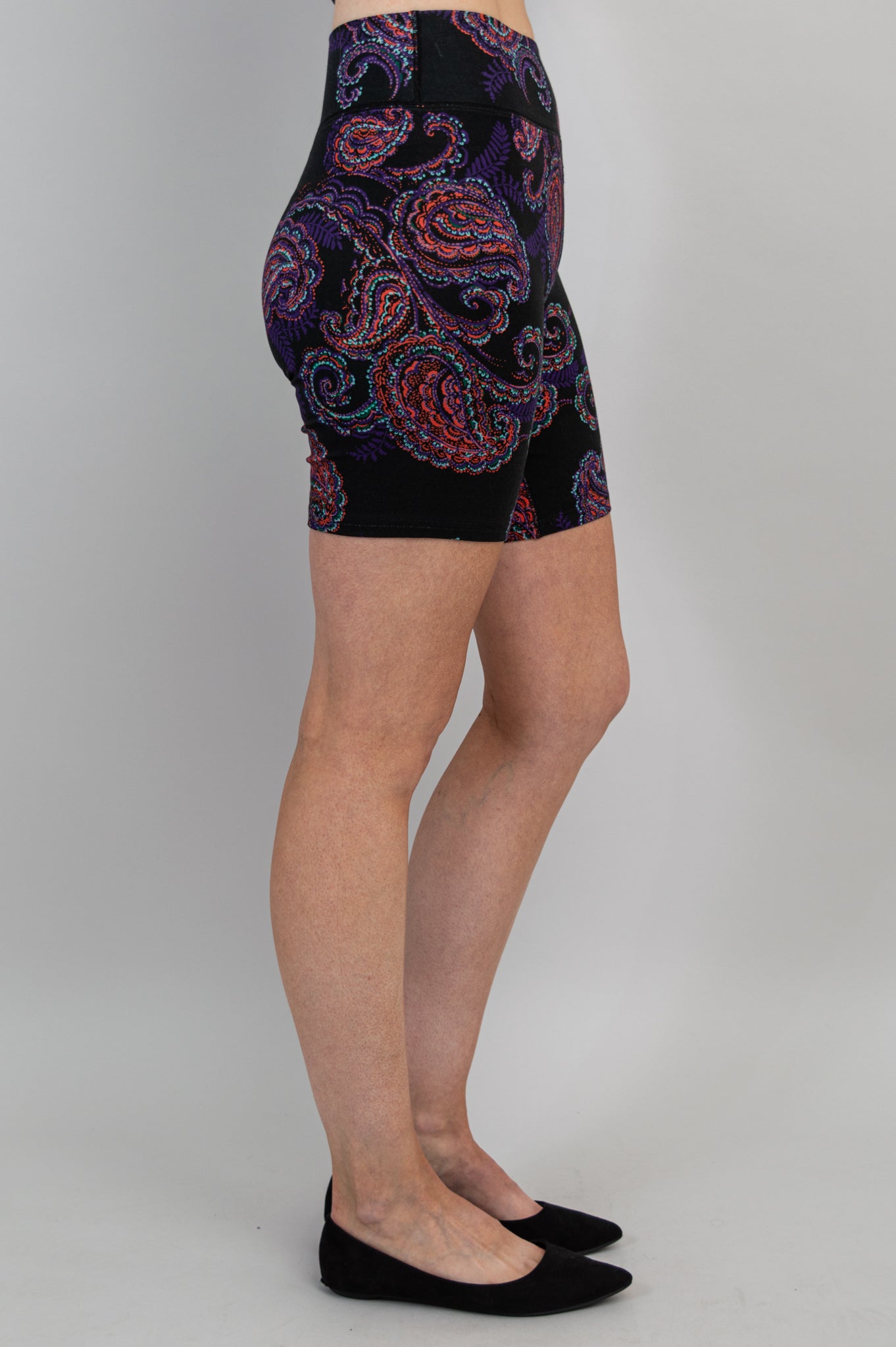Hallie Shorts - Coral Meets Royale Bamboo Fabric - Women's Comfortable Summer Shorts for Beach, Yoga & Casual Wear