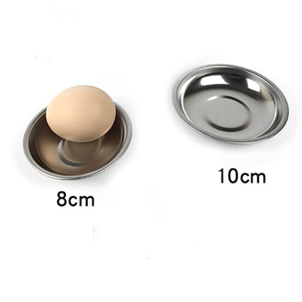 10PCS Stainless Steel Mini Appetizer Plates - 3 Inch Round Sauce Dishes for Sushi, Seasoning & Dipping - Perfect for Home Kitchen & Restaurant Serving