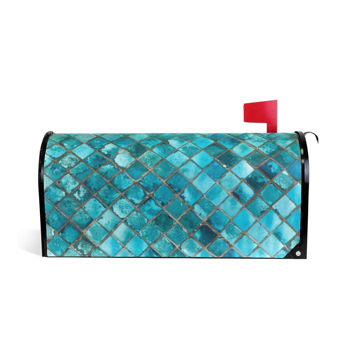 ALAZA Turquoise Magnetic Mailbox Cover - Oversized 25.5