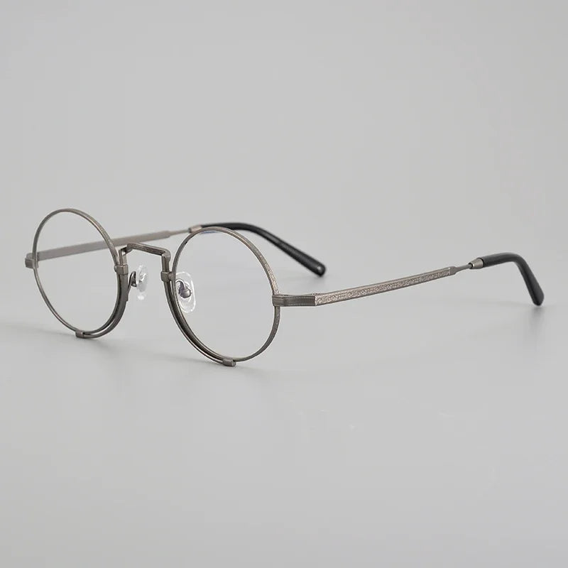 Aror Unisex Full Rim Round Titanium Eyeglasses Frame 45919 - Lightweight & Durable Glasses for Men & Women - Perfect for Reading, Work, and Everyday Use