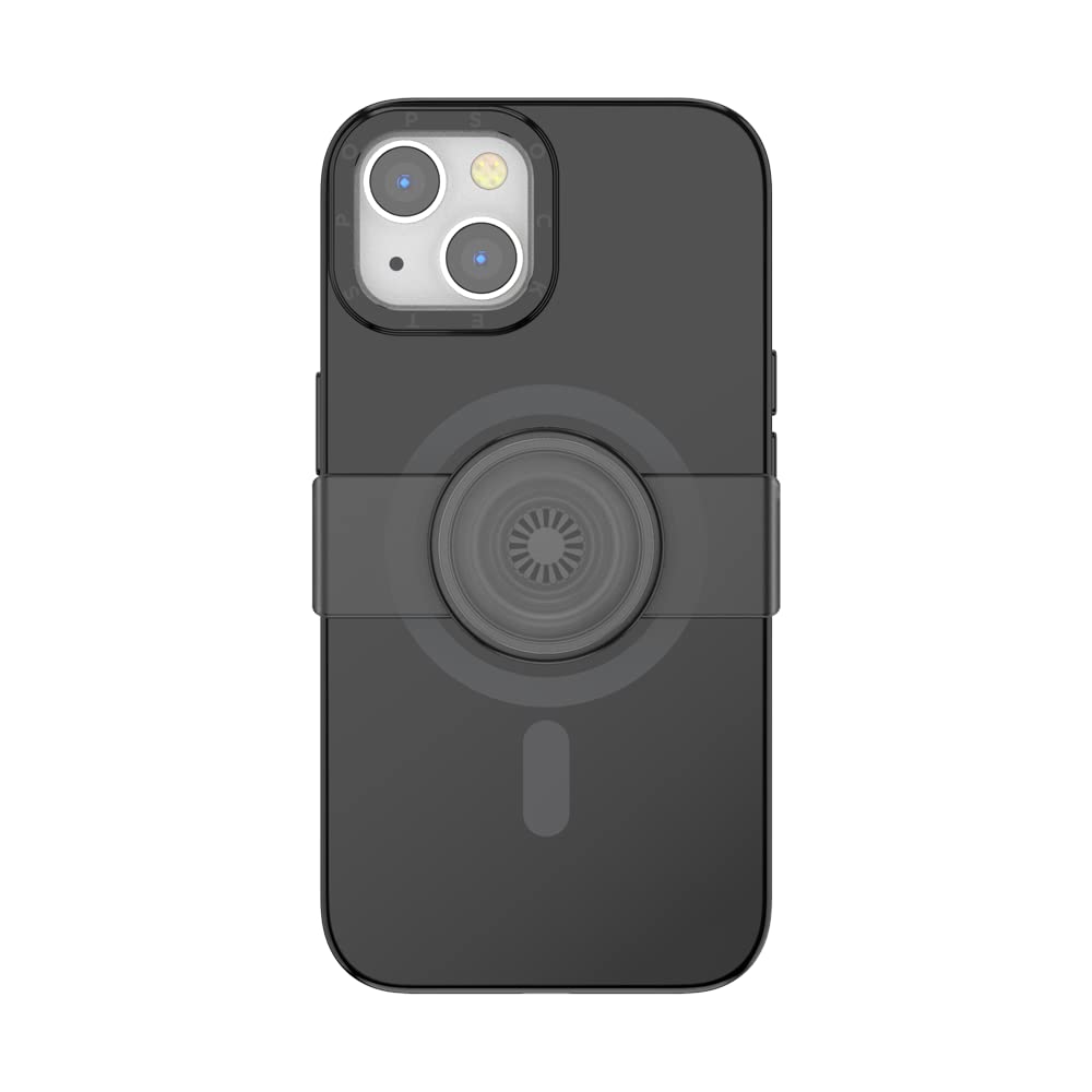 PopSockets MagSafe Compatible iPhone 13 Case with Phone Grip & Slide - Wireless Charging Phone Cover for iPhone 13 (Black) - Perfect for Everyday Use, Commuting & Hands-Free Video Calls