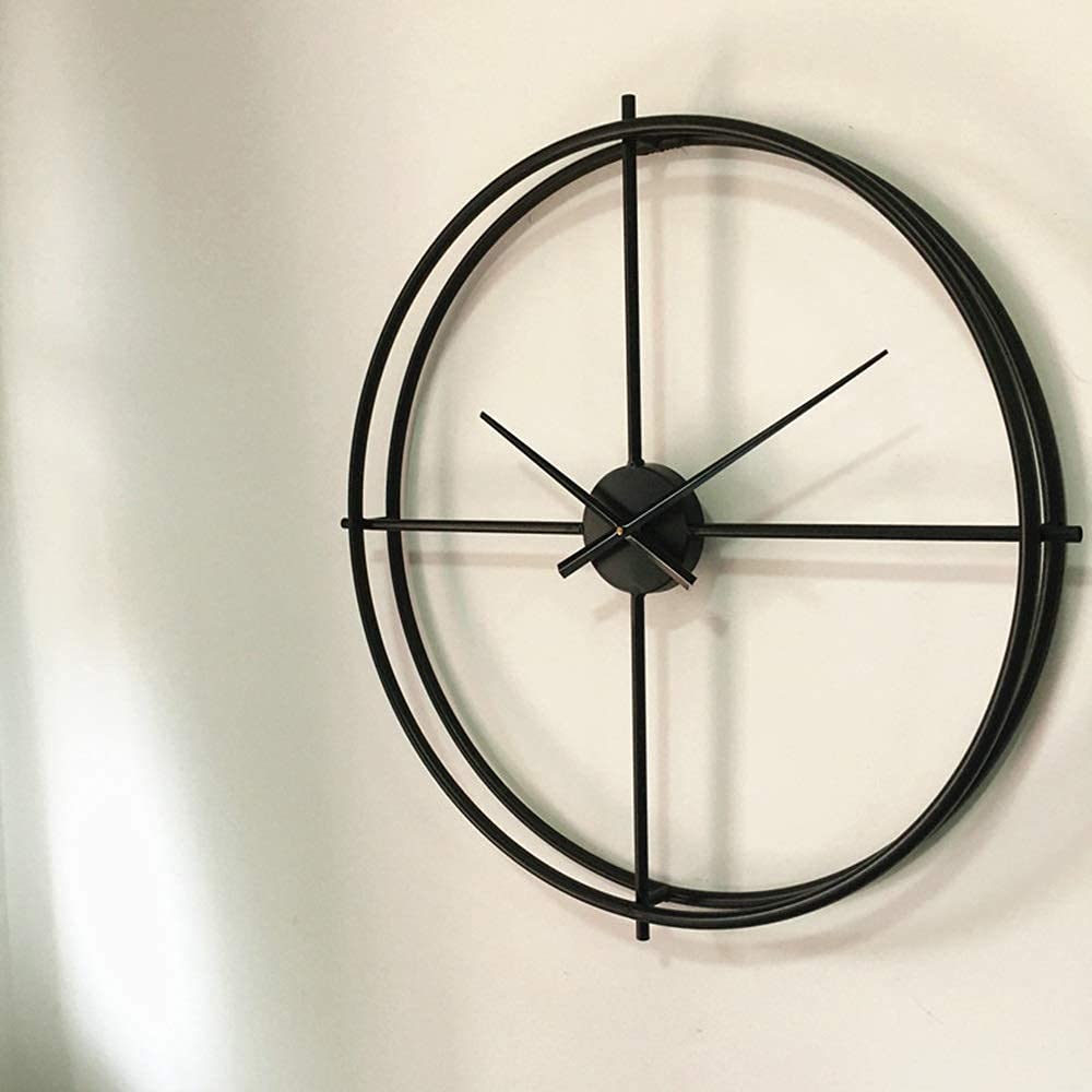 Modern Silent Wall Clock 60cm - Nordic Minimalist Design for Living Room, Bedroom, Office - No Ticking Noise, Black Home Decor - Perfect for Home, Office & Gift Giving