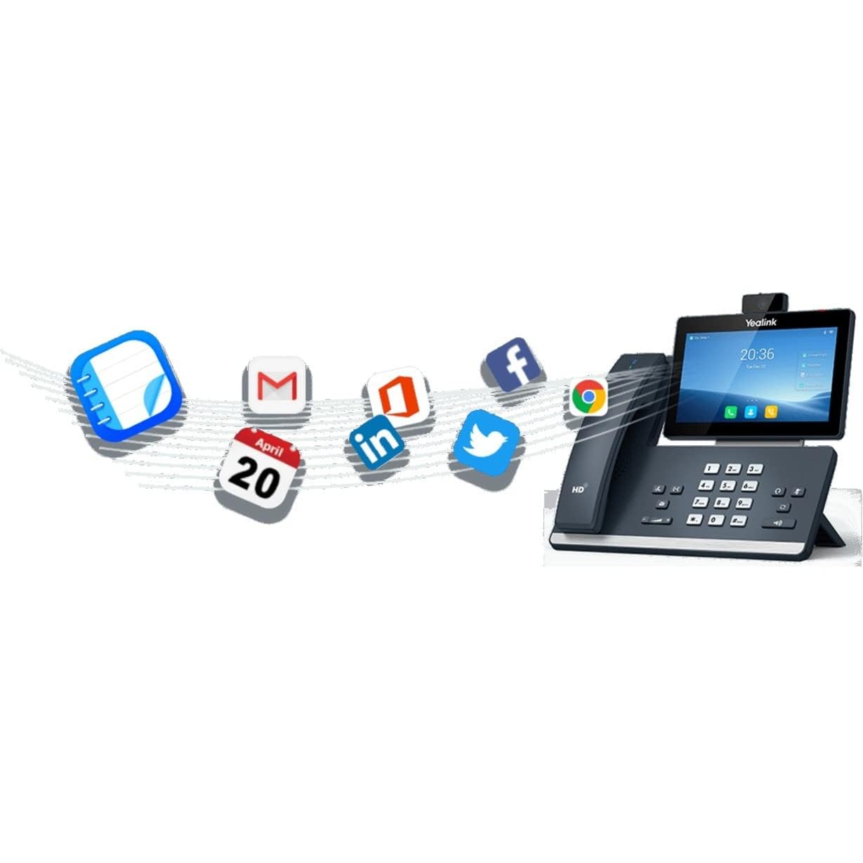 Yealink T58W Pro IP Phone with Wi-Fi, DECT & Bluetooth - Corded/Cordless Business Phone - Desktop or Wall Mountable - Classic Gray - Perfect for Office, Home & Remote Work Communication