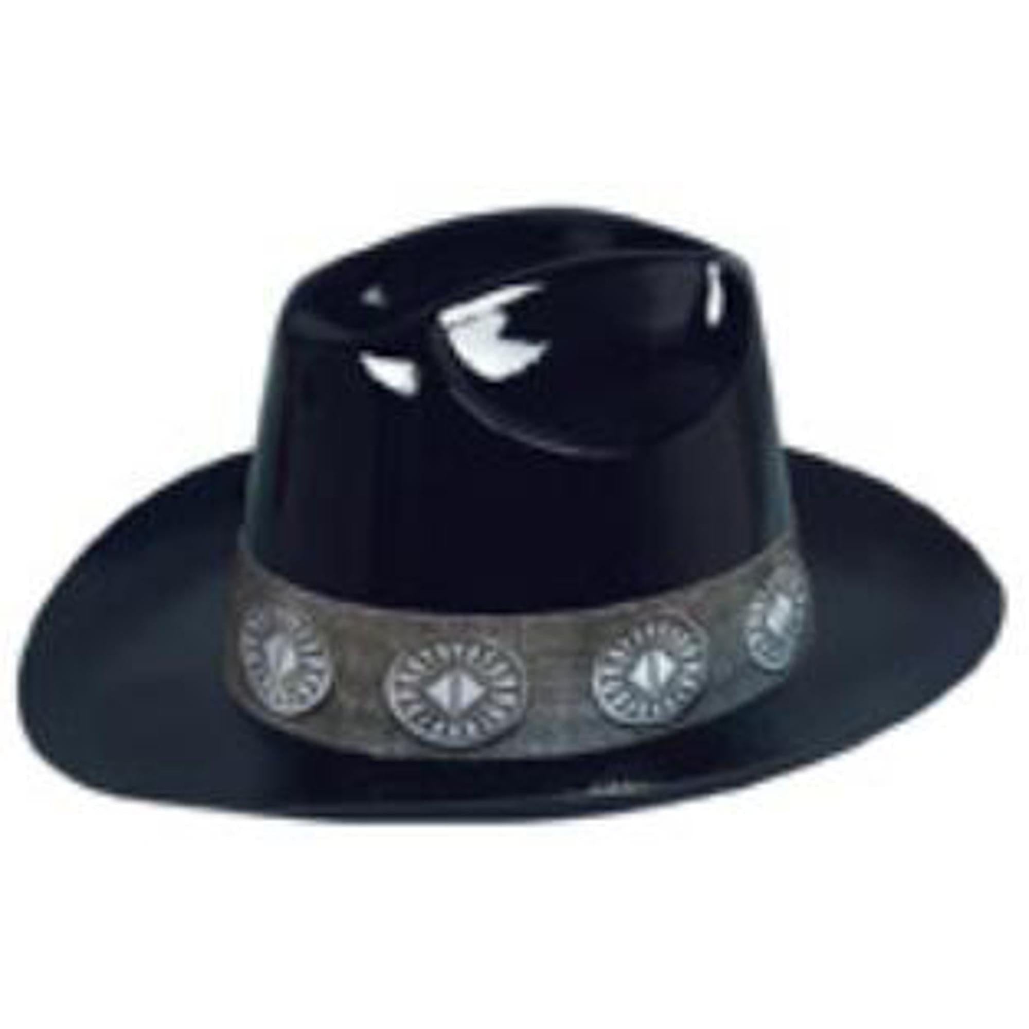 Bulk Black Plastic Cowboy Hats for Adults & Kids - Western Party Hats for Cowboy Theme Parties, Halloween Costumes, and Rodeo Events