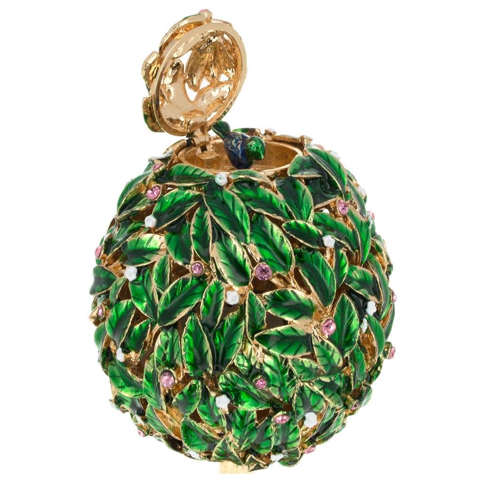 BestPysanky 1911 Bay Tree Royal Imperial Easter Egg - Hand-Painted Ukrainian Artisan Decor for Easter, Christmas & Home Display