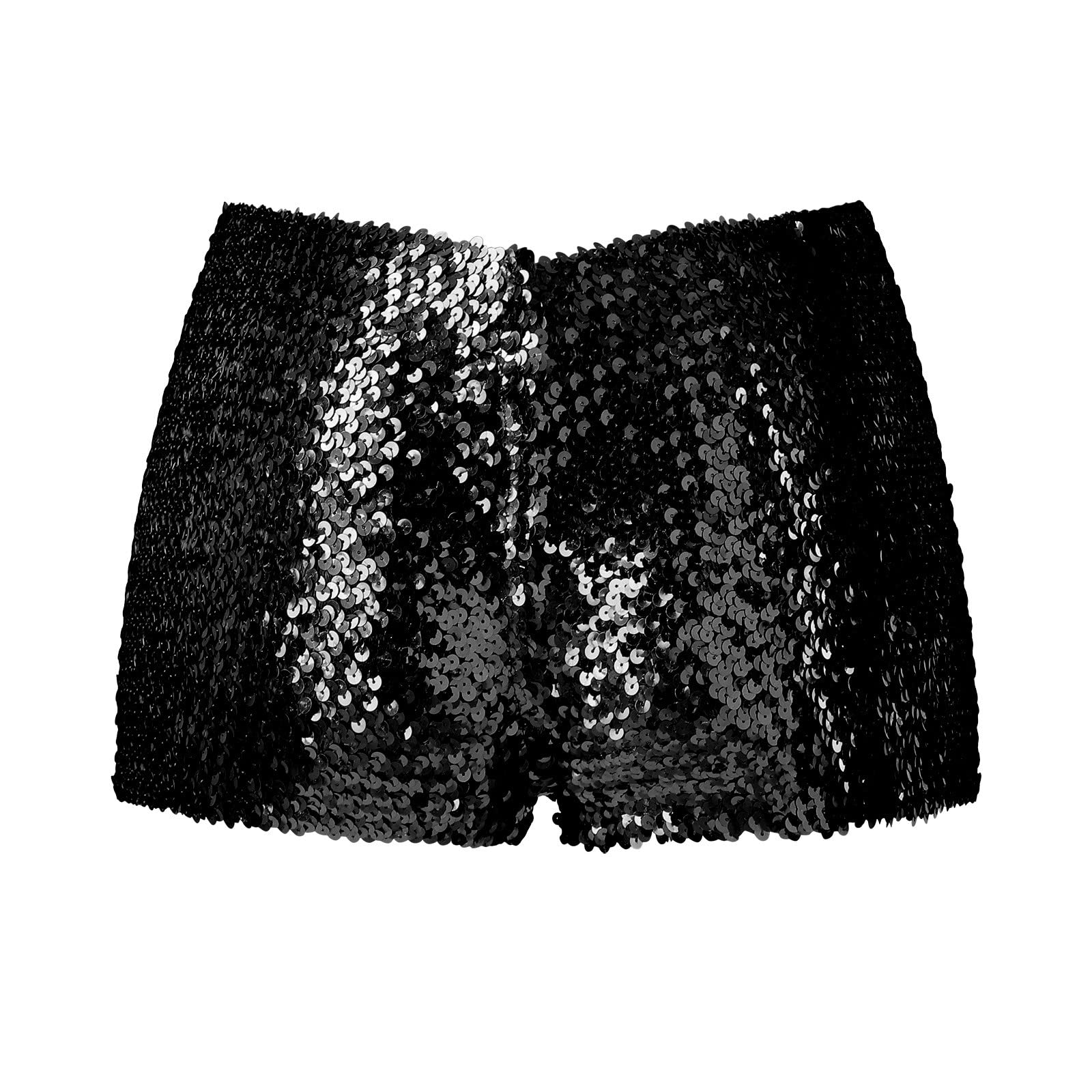 Sparkly Sequin Shorts for Women - Elastic Waist & Straight Leg | Party & Summer Wear