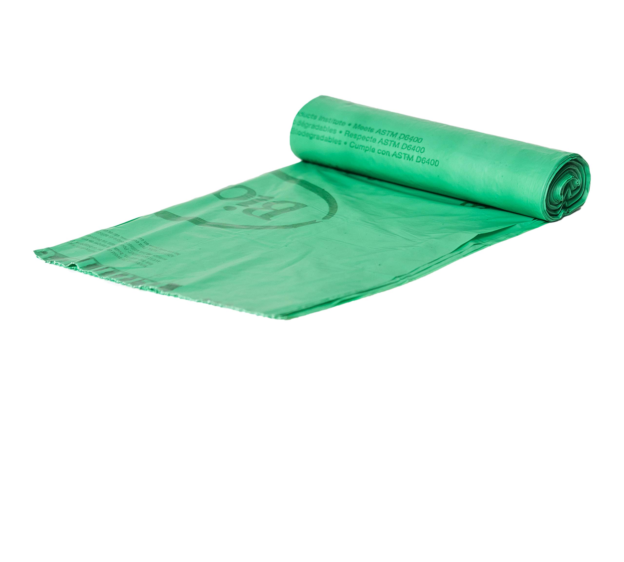 BioBag USA - The Original 100% Certified Compostable 39 Gallon Trash Bags (120 Count) | Extra Strong & Durable Food Waste Liners | Perfect for Kitchen Compost Bins & Organic Waste Disposal