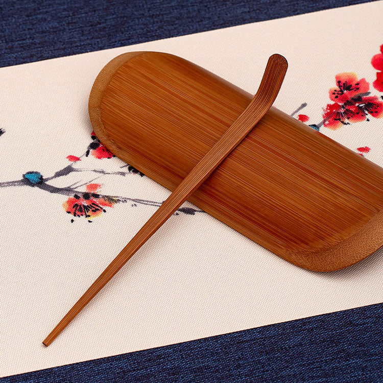 Premium Bamboo Tea Scoop & Tea Needle Set - Handcrafted Tea Accessories for Gongfu Cha & Loose Leaf Tea Brewing - Perfect for Tea Ceremony, Home Tea Party & Relaxation