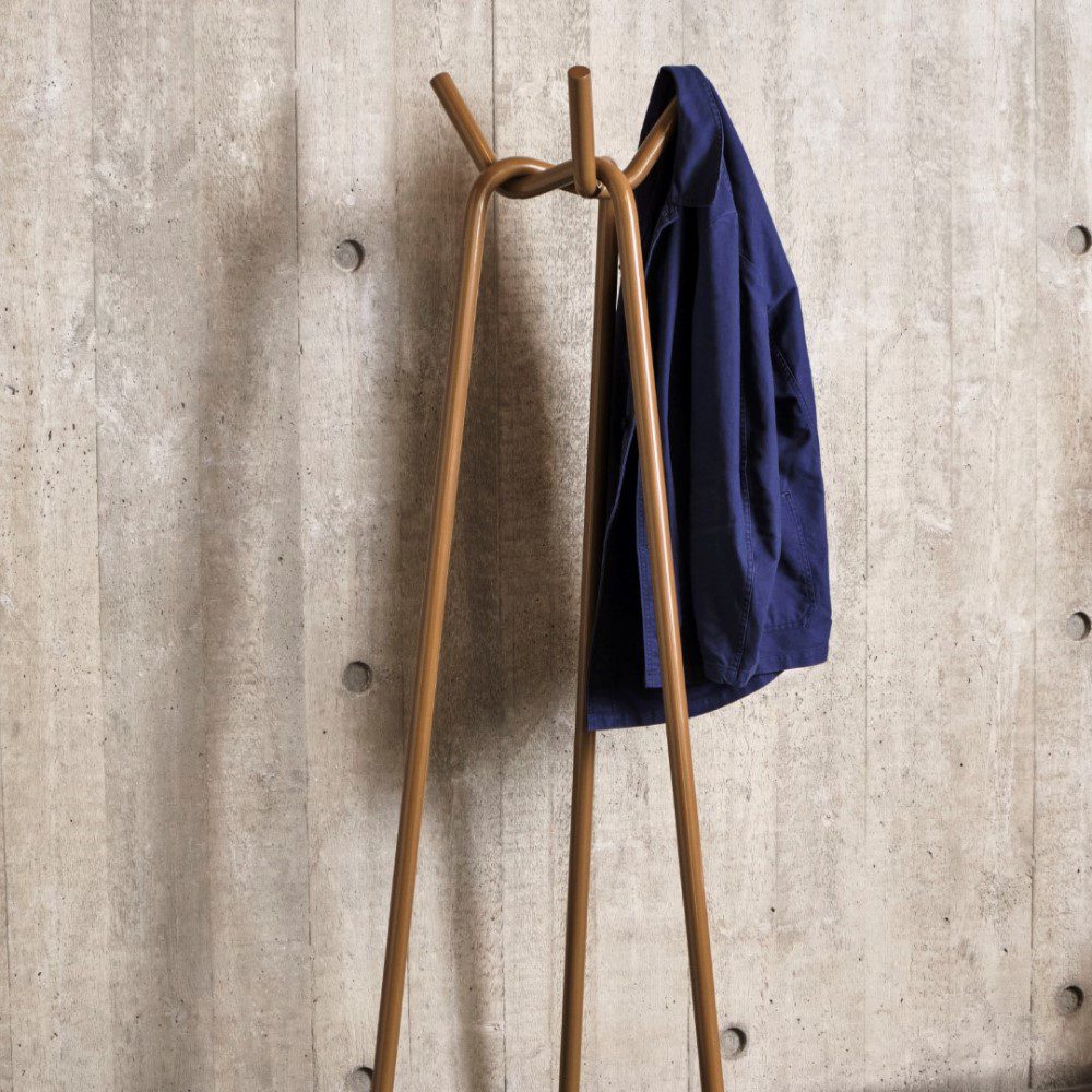 HAY Knit Coat Rack - Modern Wall Mounted Hooks for Hats, Jackets & Bags | Toffee Brown Finish | Perfect for Entryway, Bedroom & Hallway Organization