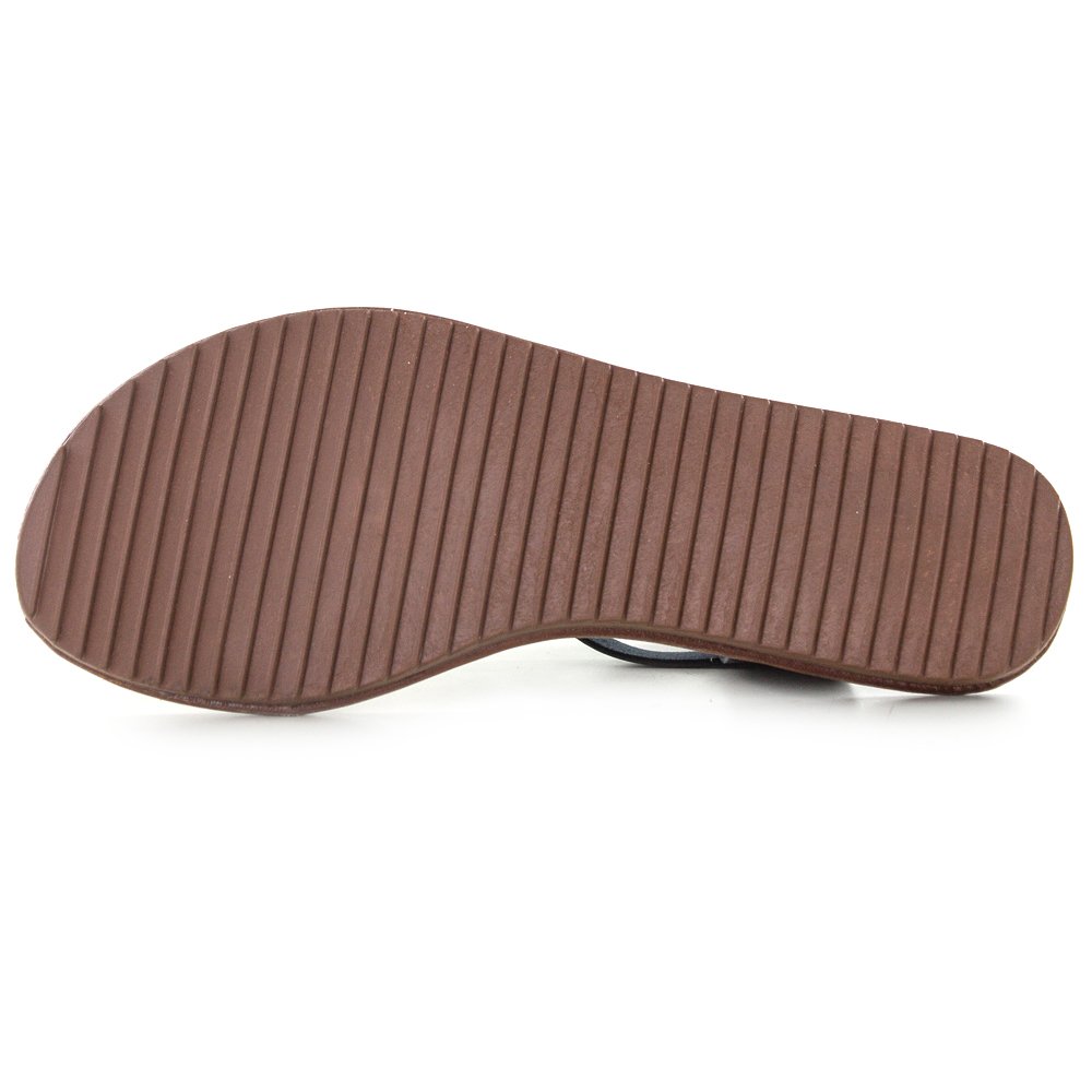 SEVEN DIALS SYNC Women's Sandals - Black Smooth Size 6 for Summer Outfits