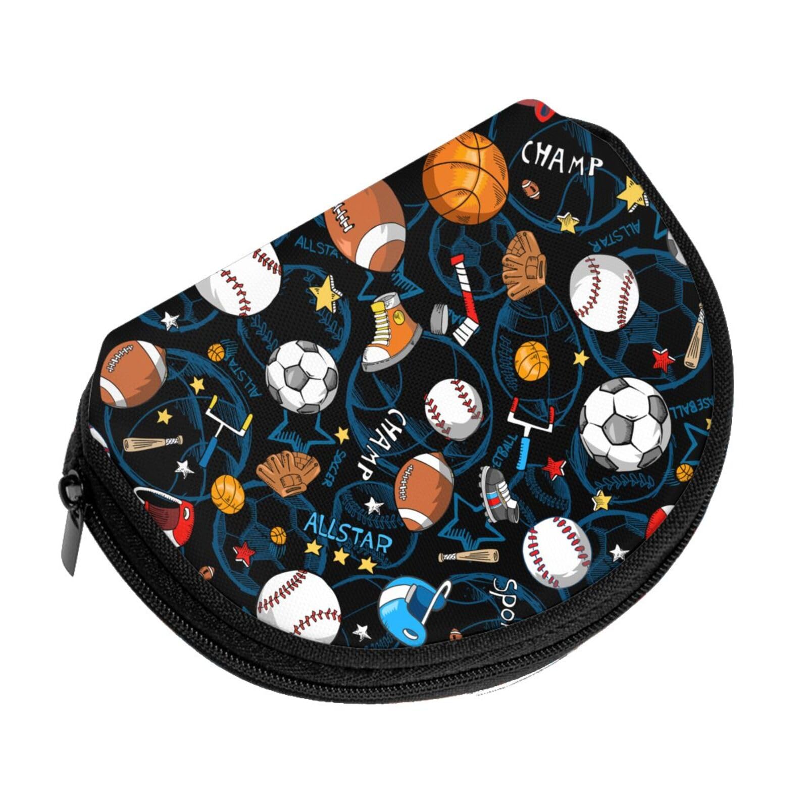 Neoprene Coin Purse & Change Pouch - Lightweight Travel Wallet for Cash, Coins & Cards - Perfect for Gym, Sports & Outdoor Activities (Compatible with Hockey, Soccer, Basketball, Baseball & Football) - Ideal for Travel, Shopping & Everyday Use