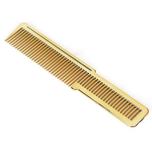 Professional Hair Comb for Styling & Cutting - Portable Salon Tool for Curly & Straight Hair (Dry/Wet Use) - Gold | Perfect for Home Hairdressing, Travel & Professional Styling
