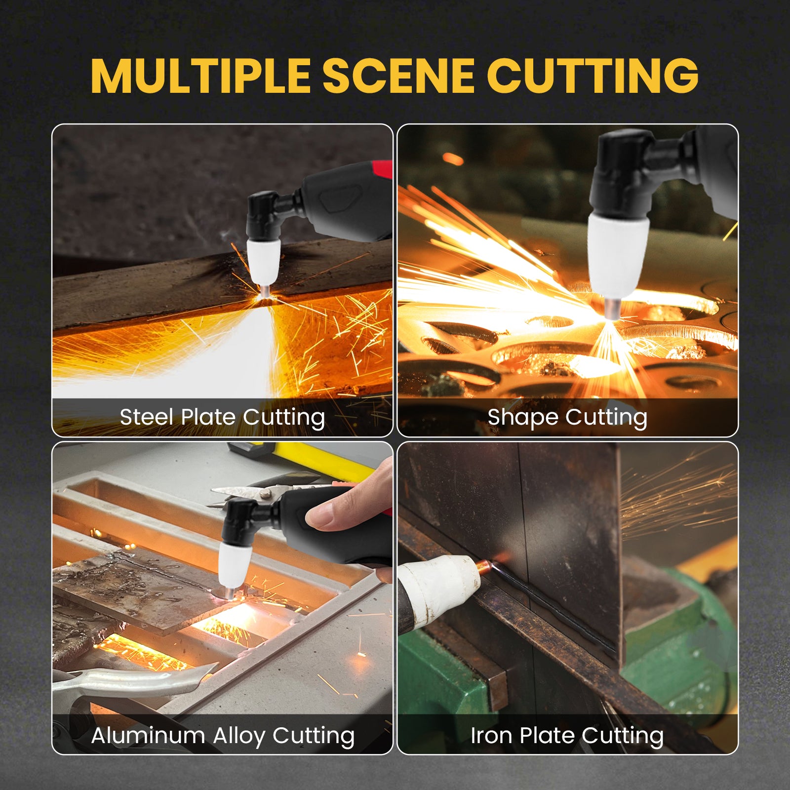 SSimder CUT 50 Plasma Cutter - 50 Amp Digital Inverter Plasma Cutting Machine for Metal, Steel, Iron | Portable & Lightweight | Ideal for DIY, Automotive Repair, Metal Fabrication & Industrial Use