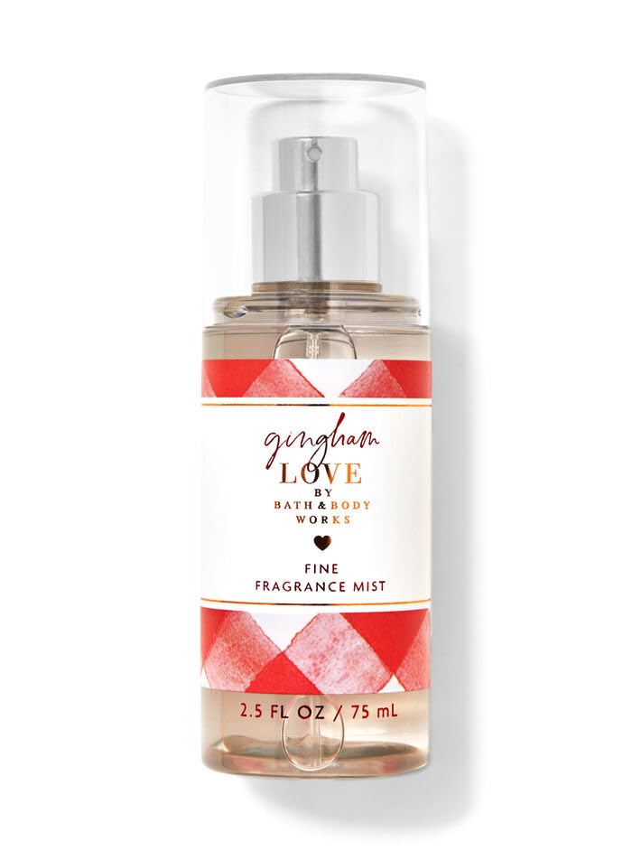 Bath & Body Works Gingham Love Fine Fragrance Mist - 2.5 oz Travel Size Mini Purse Spray for Women | Fresh Floral Scent for Daily Use, Office, Gym & Date Night