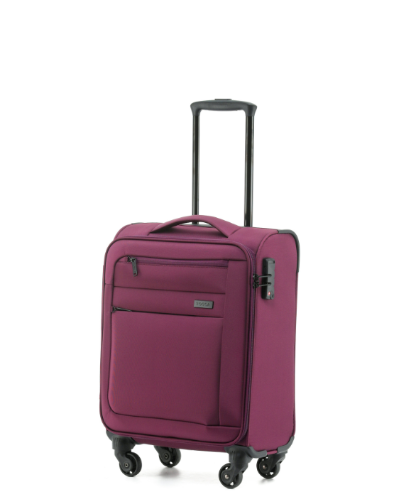 TOSCA SKY RUNNER 55CM Spinner Softside Velvet Luggage - Lightweight Expandable Carry-On Suitcase for Travel, Business Trips & Weekend Getaways