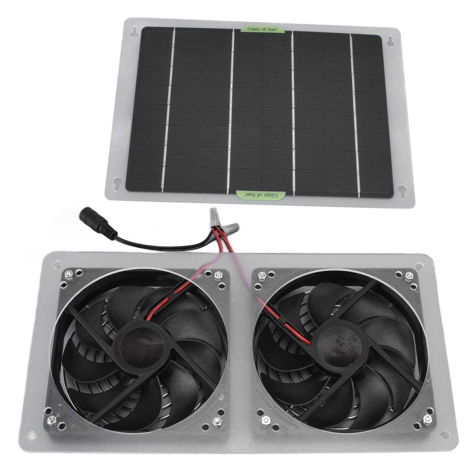 100W 12V Solar Panel Fan Kit - Portable Solar Powered Ventilation System for Home, Greenhouse & Outdoor Use - Perfect for Cooling, Air Circulation & Energy Savings