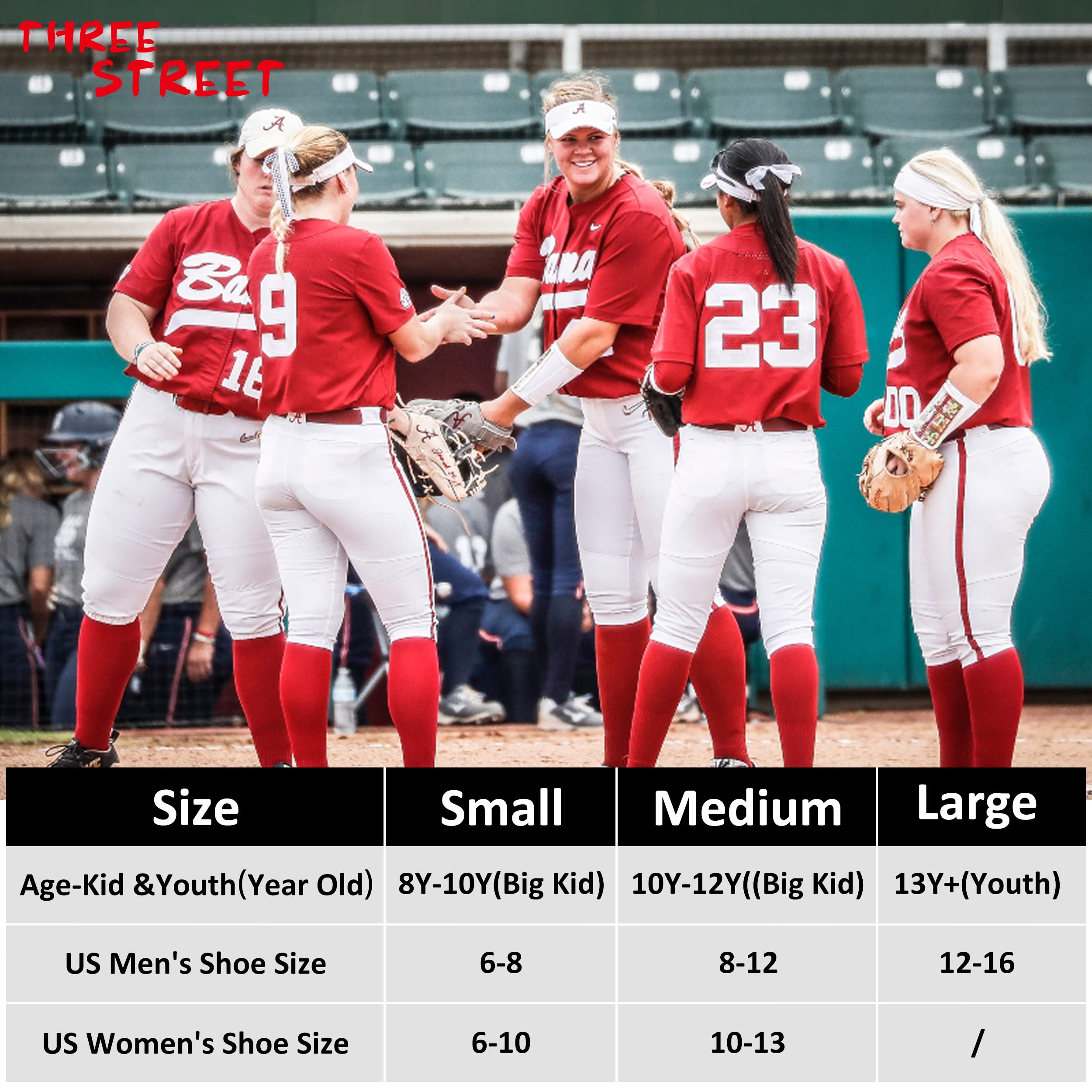 Unisex Knee High Compression Baseball Socks - 2-10 Pairs for Softball, Football & Soccer Teams | Moisture-Wicking Sports Socks for Men & Women | Perfect for Training, Games & Team Uniforms