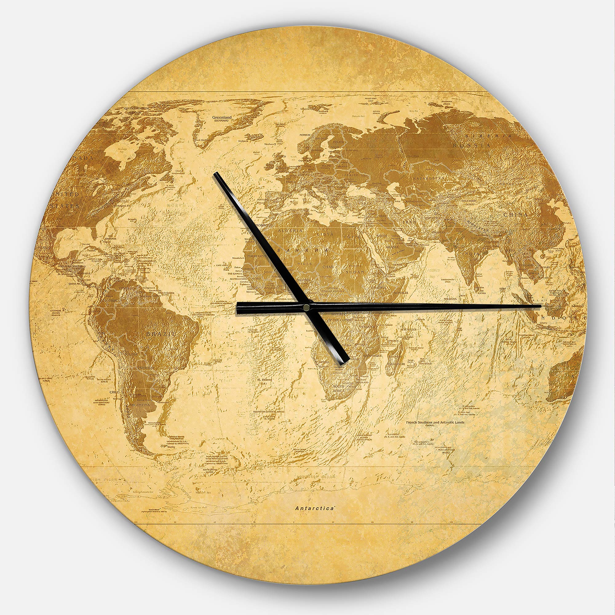 Designart Believe Shadow IV 3-Panel Metal Wall Clock - Modern Home Decor for Living Room, Bedroom & Office | Unique Wall Art & Decorative Clock for Stylish Interiors | Perfect for Gifts & Space Enhancement
