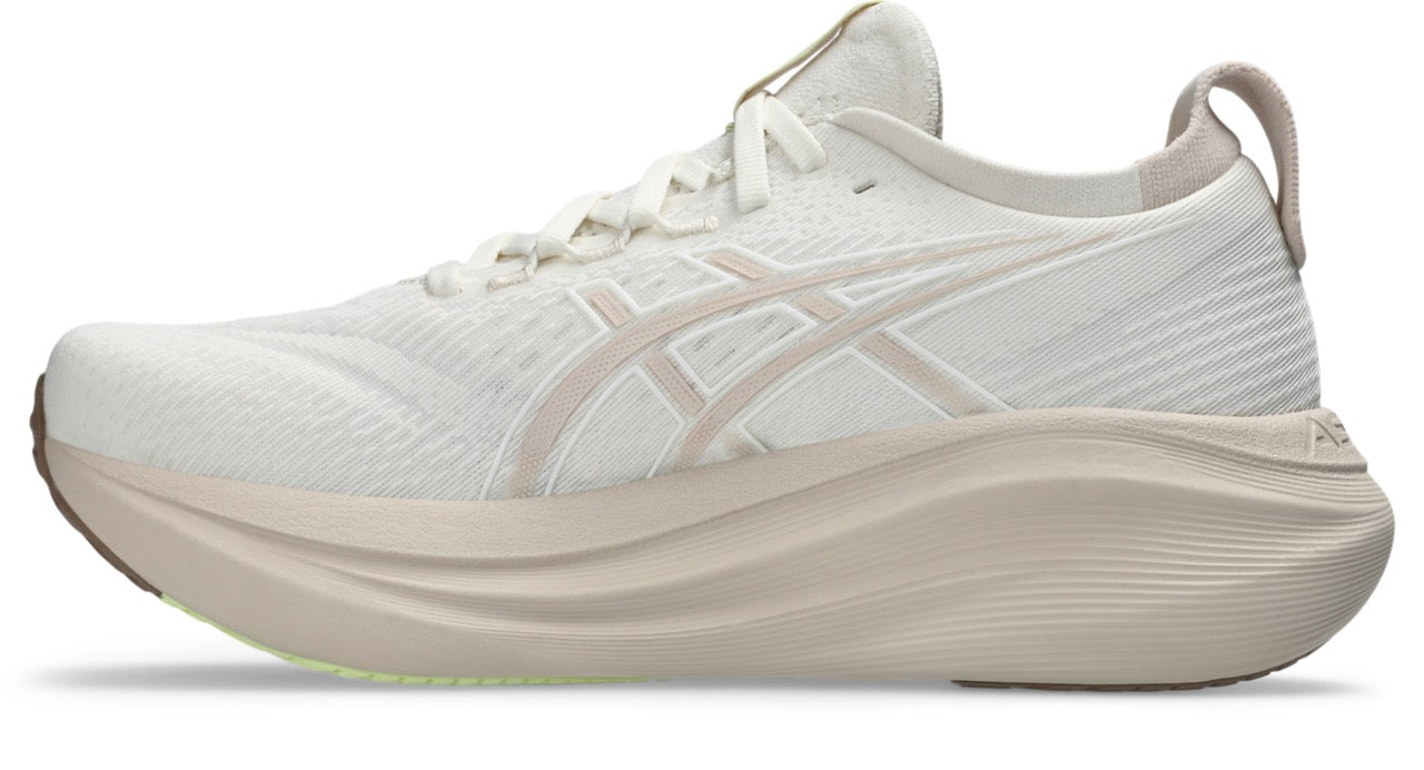 ASICS Women's Gel-Nimbus 27 Running Shoes - Lightweight Cushioning for Long-Distance (102 Cream/Mineral Beige) | Perfect for Marathon Training & Everyday Jogging
