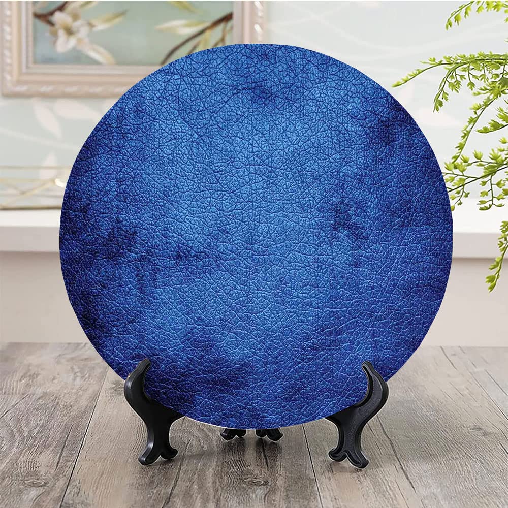 Navy Blue Ceramic Plates Set - 10 Inch Decorative Dinner Plates with Unique Martian Alien Skin Texture - Perfect for Dining, Parties, Weddings & Home Decor