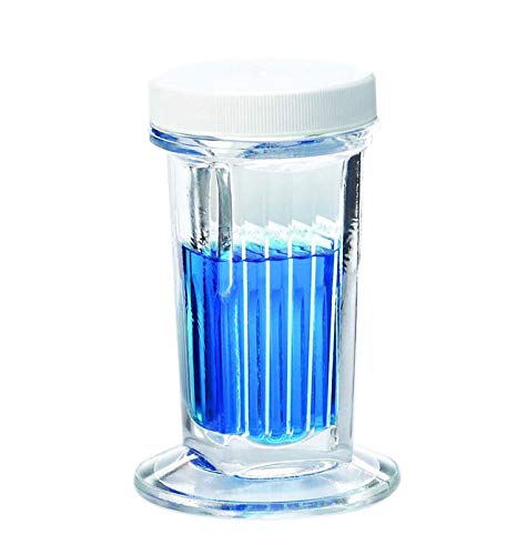 Glass Coplin Staining Jar - Pack of 6 - Laboratory Slide Staining Container for Histology & Cytology - Perfect for Medical Labs, Research & Educational Use