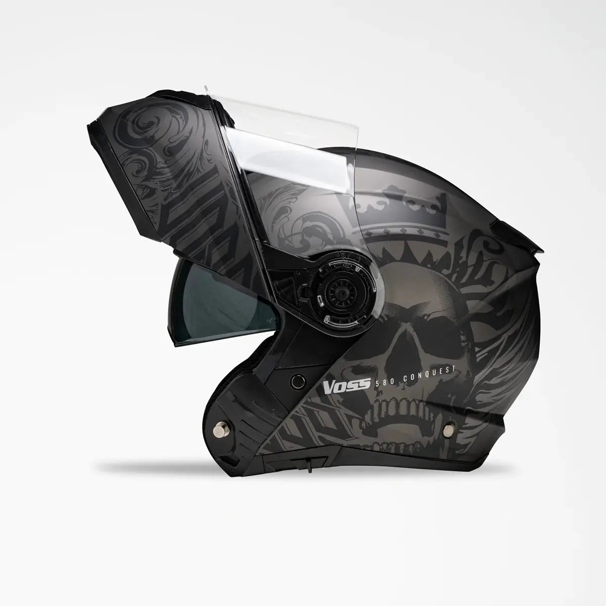 Voss 580 Matte Two Tone Motorcycle Helmet - Lightweight & Durable Full Face Helmet for Men & Women - Perfect for Street Biking, Cruising & Long Rides