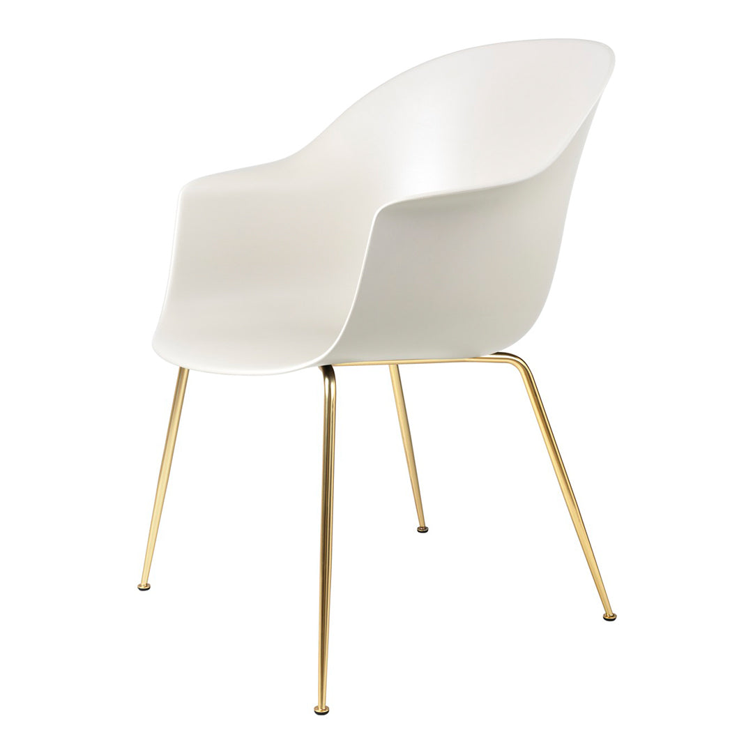 Modern Bat Dining Chair with Conic Base - Unupholstered Wooden Seat for Kitchen, Dining Room & Restaurant - Stylish & Comfortable Seating Solution