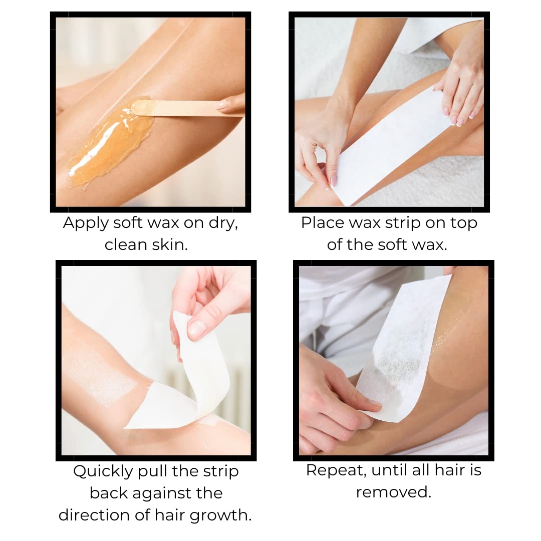 Omwah Beauty Professional Salon-Grade Non-Woven Wax Strips for Facial & Body Hair Removal - 3x9 Inch Large Size (2000 Count) - Perfect for Home Spa, Salon Treatments & DIY Beauty Care