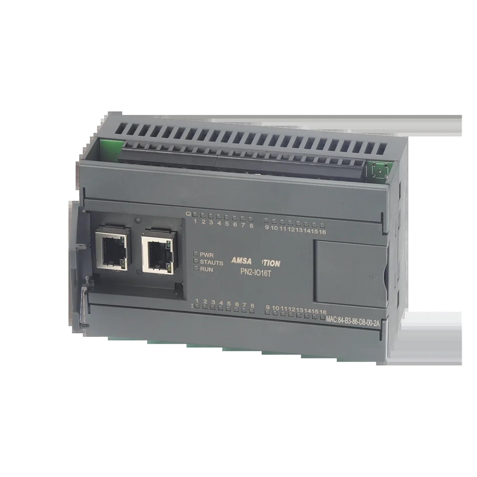YUANFAHHH ProfiNET Ethernet Converter Module - ModBus Remote IO with 16 Digital Inputs/Outputs (PNP Transistor) - PN2A-IM24MR/PN2A-IM24TP for Siemens PLC - Industrial Automation & Smart Factory Applications