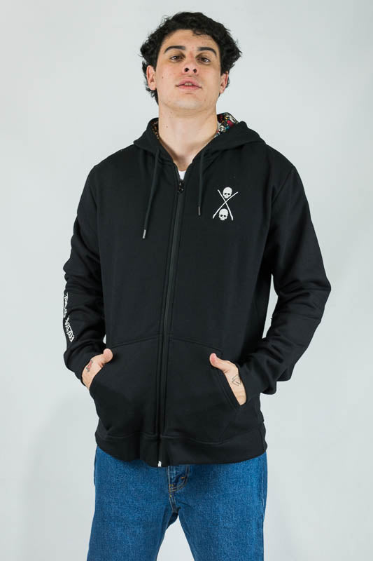 Unisex 2Fat Print Hooded Sweatshirt - Campera Dos Padres Style 371 in Black | Cozy Streetwear for Men & Women | Perfect for Casual Outings & Lounge Wear