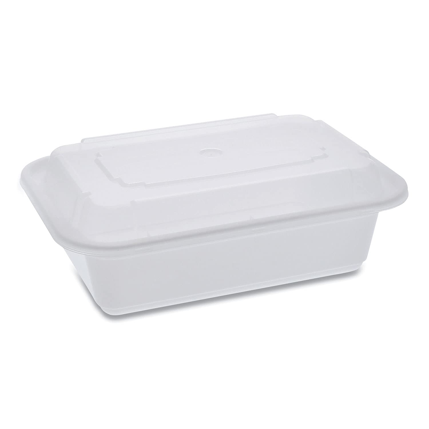 Pactiv Evergreen Newspring VERSAtainer 24 oz Microwavable Food Storage Containers - 5 x 7.25 x 2.63 Inches, White/Clear Plastic, 150-Pack - Perfect for Meal Prep, Leftovers & Restaurant Takeout