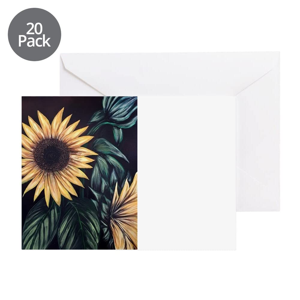 Sunflower Life Greeting Cards - 20-Pack Blank Note Cards for Birthday & Special Occasions | Matte Finish Stationery for Handwritten Messages & Heartfelt Wishes