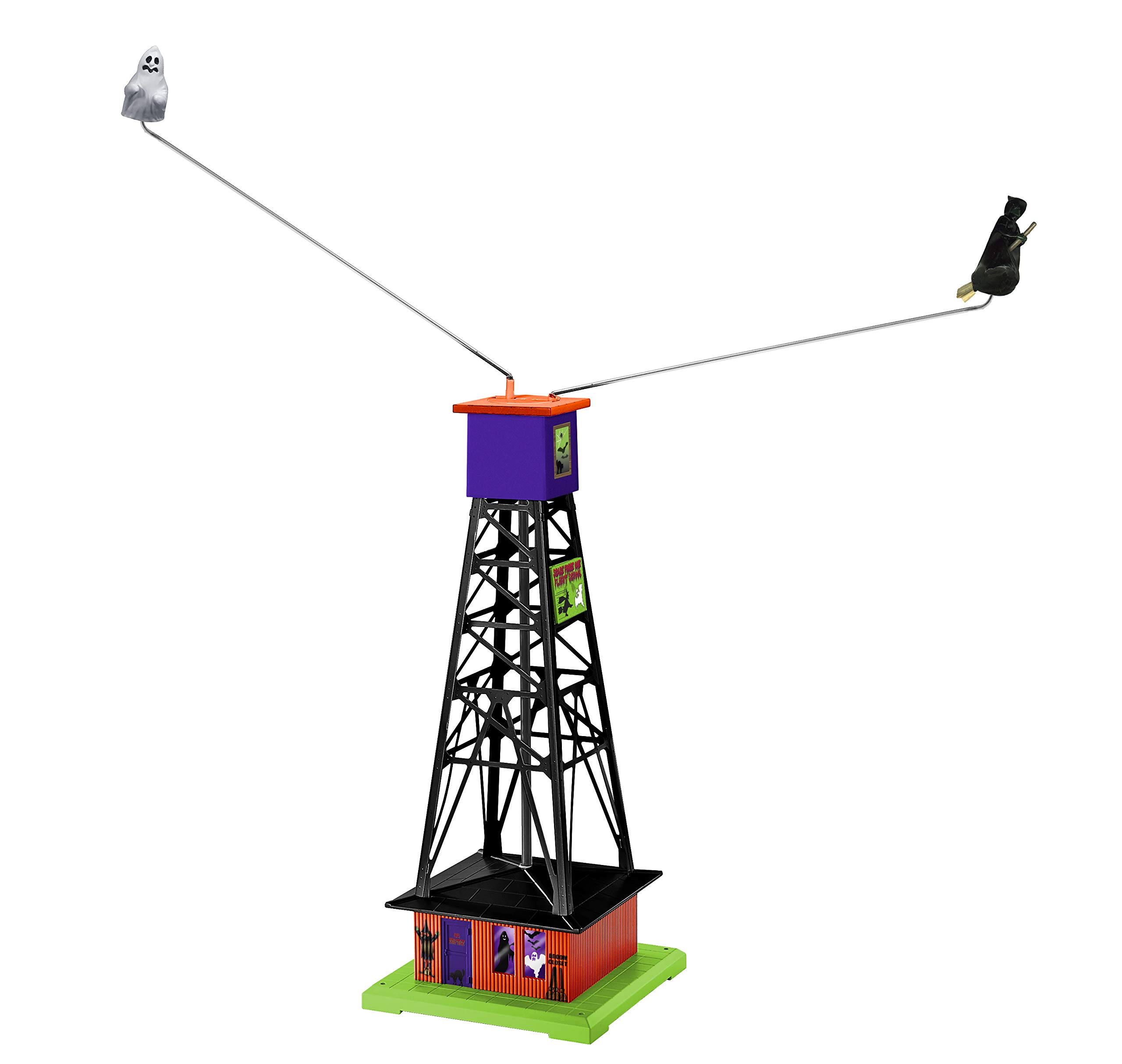 Lionel Trains O Gauge Flight Night Halloween Pylon - Ready-to-Play Plug & Expand Electric Train Set for Holiday Decor & Model Railroad Scenes